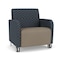 Lesro Siena Wide Guest Chair w/ FrontCasters, BruSteel, RS NightSky Back, MD Farro Seat, RS NightSky Panels SN1201 - alternate 1